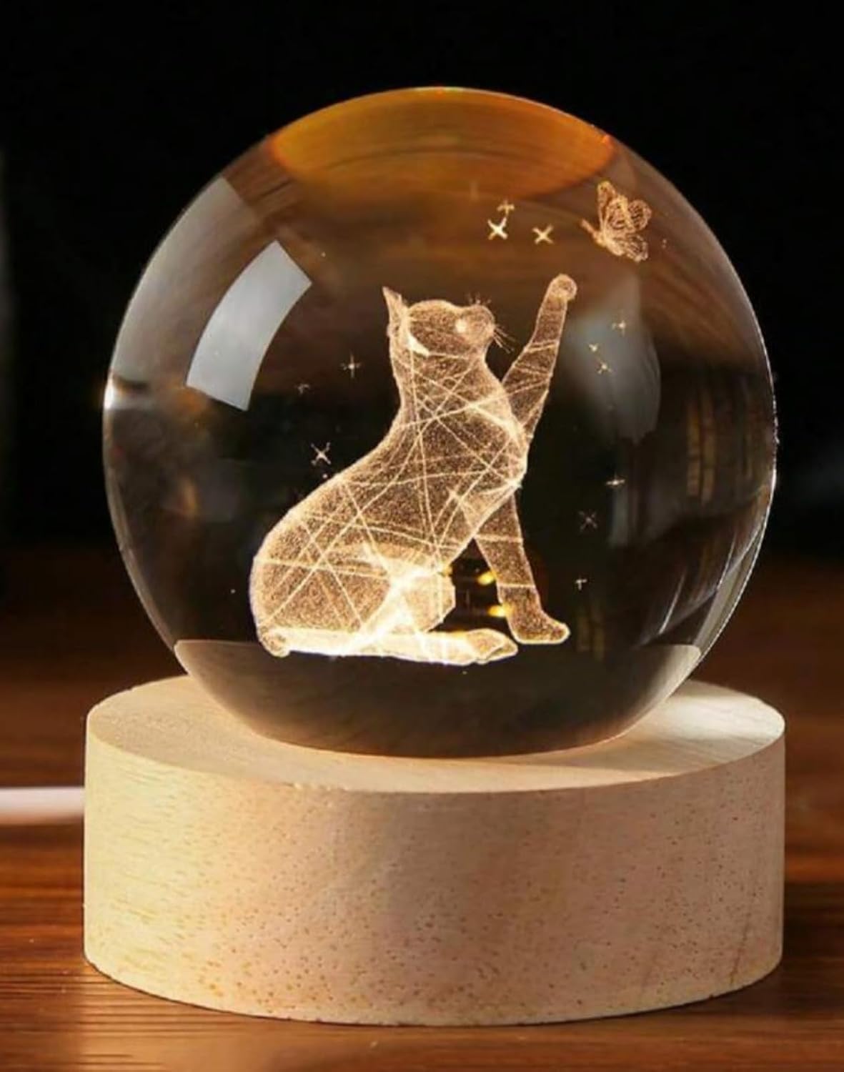 Lampada in Cristallo Personalizzata con la Tua Foto Incisa