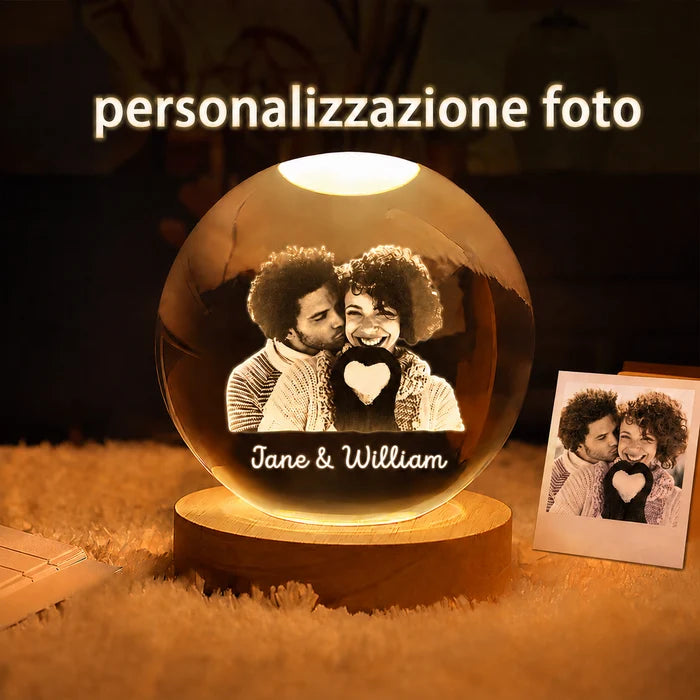Lampada in Cristallo Personalizzata con foto