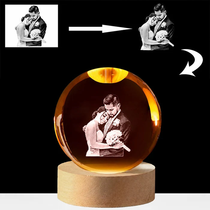 Lampada in Cristallo Personalizzata con foto