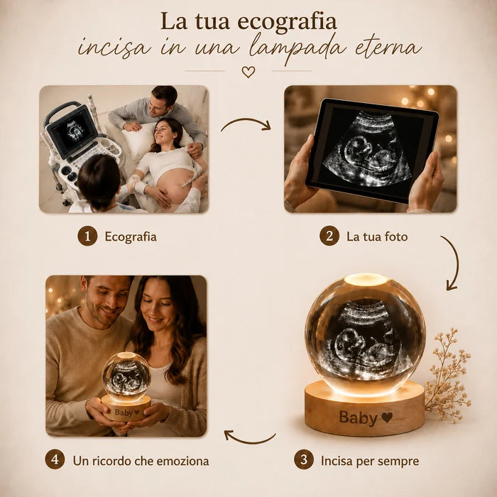 Lampada in Cristallo Personalizzata con foto