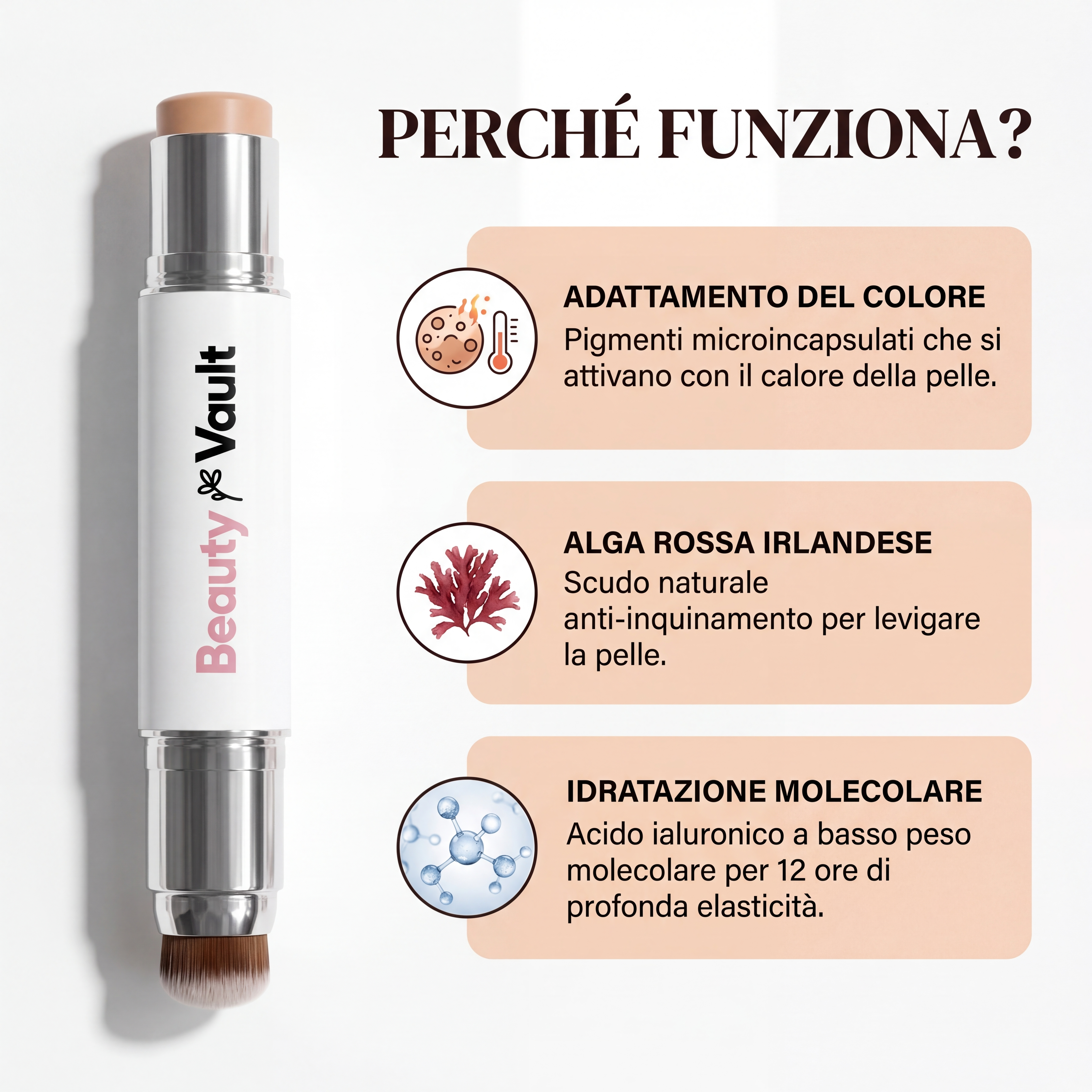 Veluna™ Fondotinta stick formula koreana autoadattivo